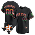 Custom Houston Astros Mexico Texas Patch Stitched Limited Jersey