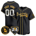 Custom Atlanta Braves 2024 Spring Training Patch Stitched Limited Jersey