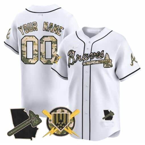 Custom Atlanta Braves Armed Forces Day Stitched Limited Jersey