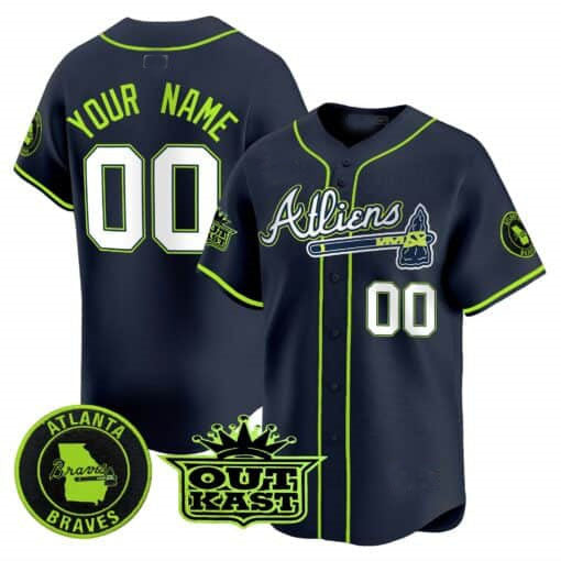 Custom Atlanta Braves Atliens Stitched Limited Jersey