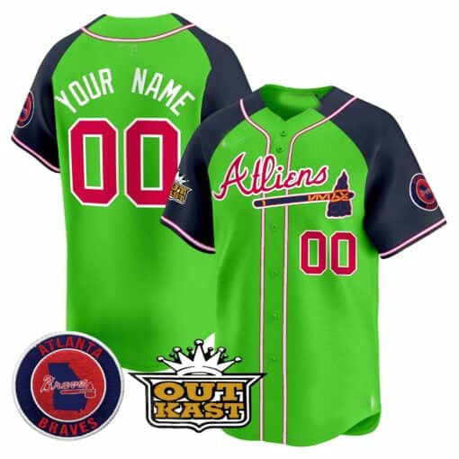 Custom Atlanta Braves Atliens Stitched Limited Jersey