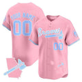 Custom Atlanta Braves Bubblegum Pink Stitched Limited Jersey