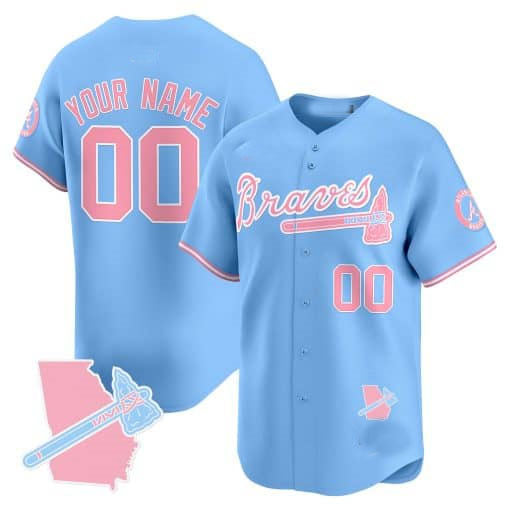 Custom Atlanta Braves Bubblegum Pink Stitched Limited Jersey