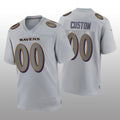 Custom B.Ravens Gray Atmosphere Game Stitched Jerseys