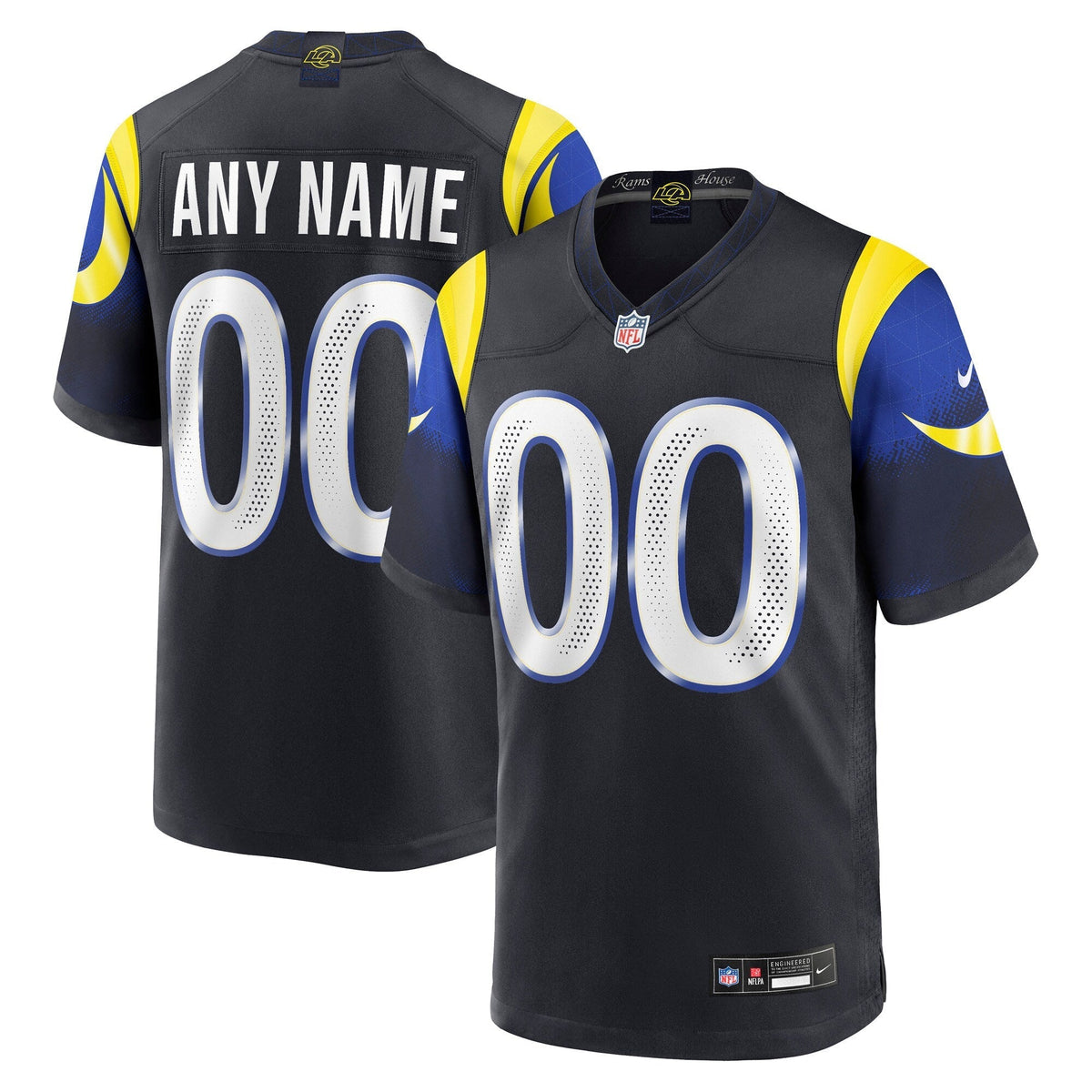 Los Angeles Rams Midnight Blue 2025 Rivalries Custom Game Jersey