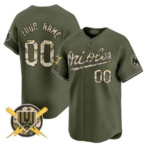 Custom Baltimore Orioles Armed Forces Day Stitched Limited Jersey
