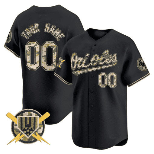 Custom Baltimore Orioles Armed Forces Day Stitched Limited Jersey