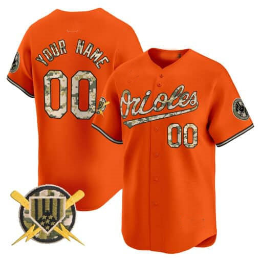 Custom Baltimore Orioles Armed Forces Day Stitched Limited Jersey
