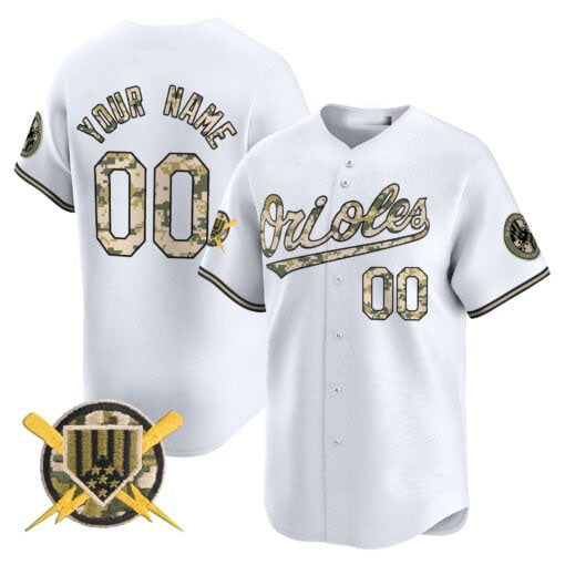 Custom Baltimore Orioles Armed Forces Day Stitched Limited Jersey