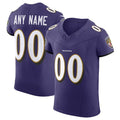 Custom B.Ravens Purple Scarlet Stitched Elite Stitched Jerseys