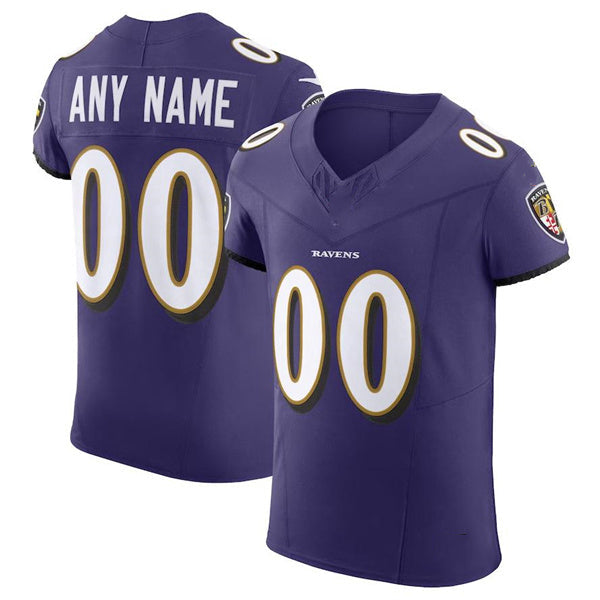 Custom B.Ravens Purple Scarlet Stitched Elite Stitched Jerseys