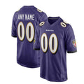 Custom B.RavensBlack Alternate Game Stitched Jerseys
