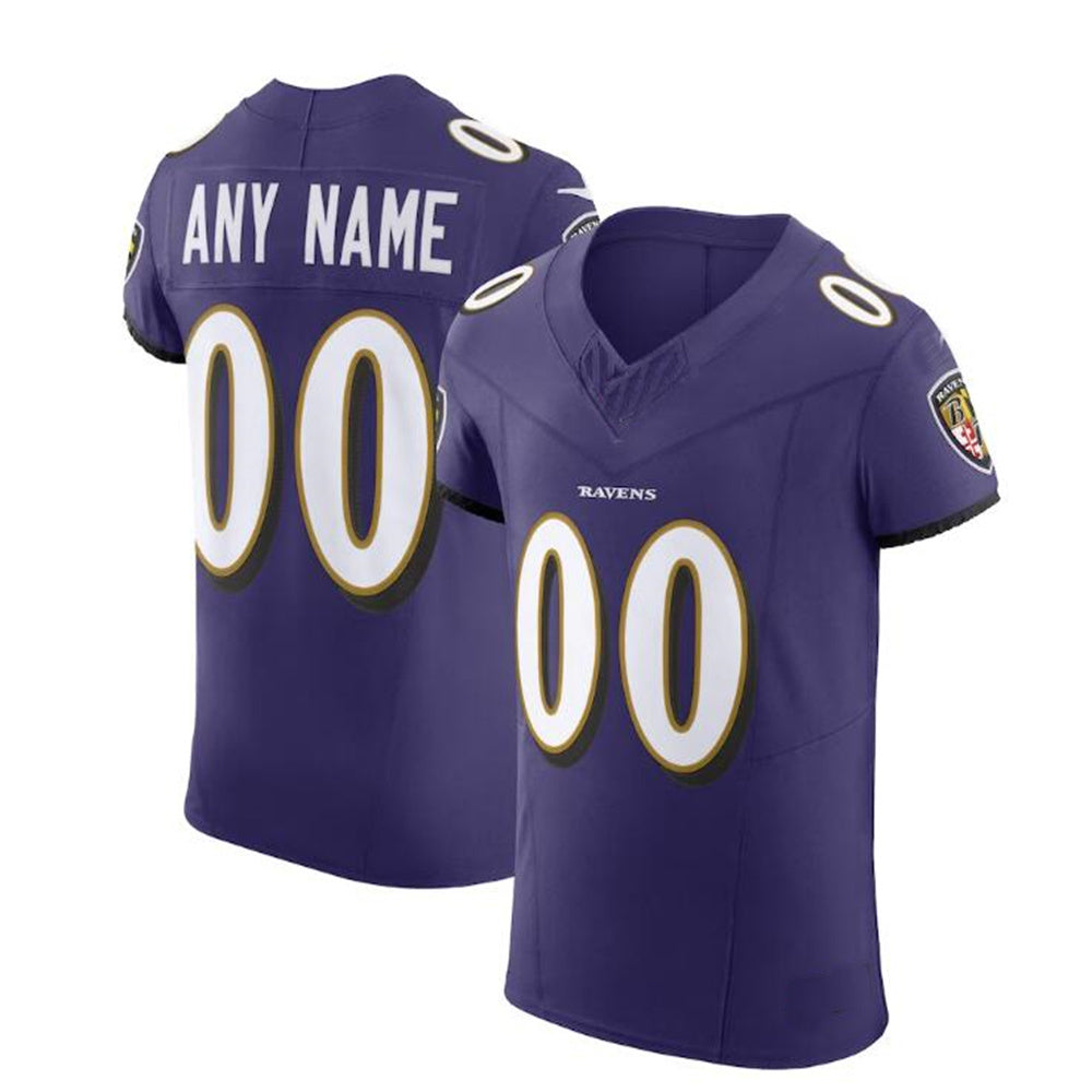 Custom B.Ravens Purple Stitched Elite Stitched Jerseys