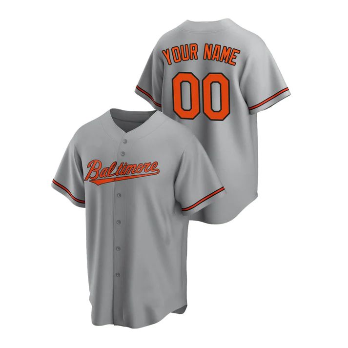 Custom Baltimore Orioles Gray Jersey Men Youth Women Jerseys