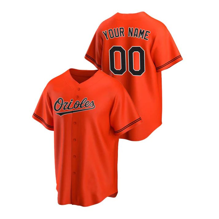 Custom Baltimore Orioles Orange Jersey Men Youth Women Jerseys