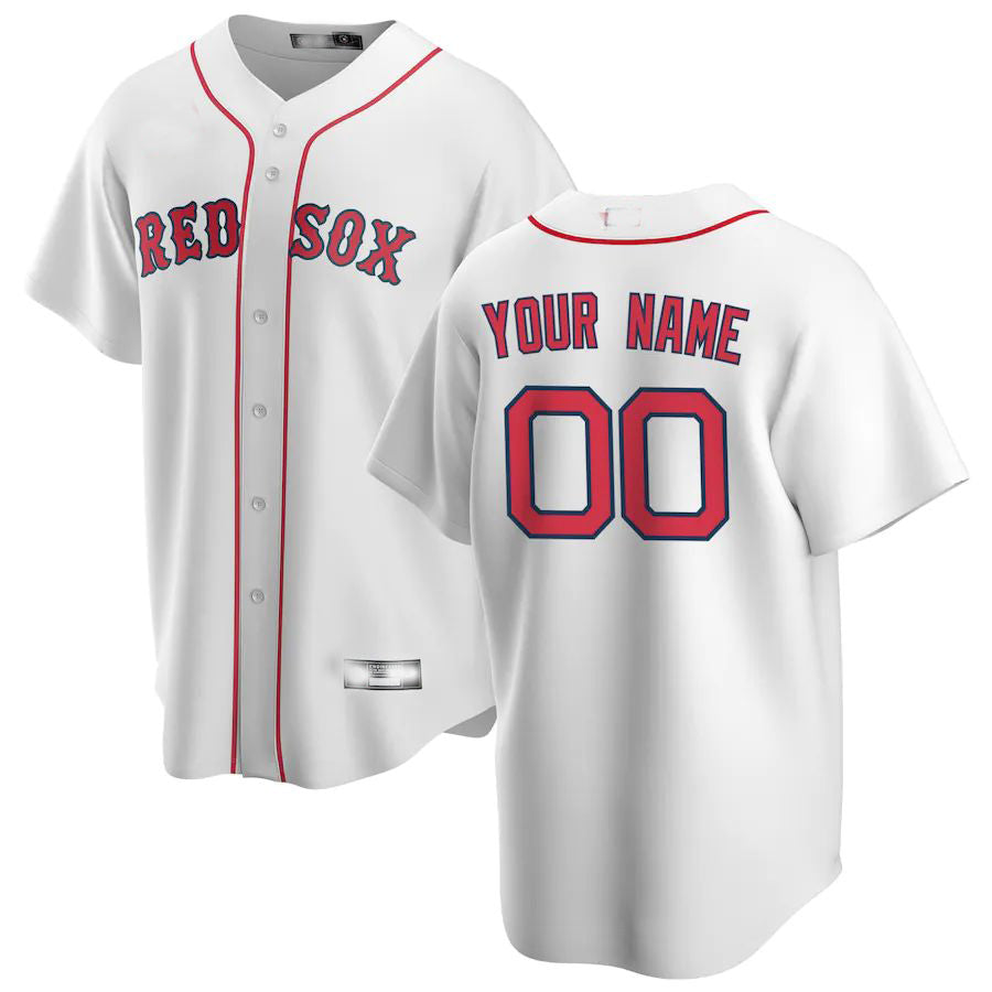 Custom Boston Red Sox Gray Home Replica Custom Jerseys
