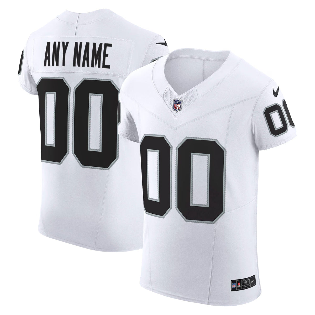 Las Vegas Raiders White Stitched Elite Custom Jersey