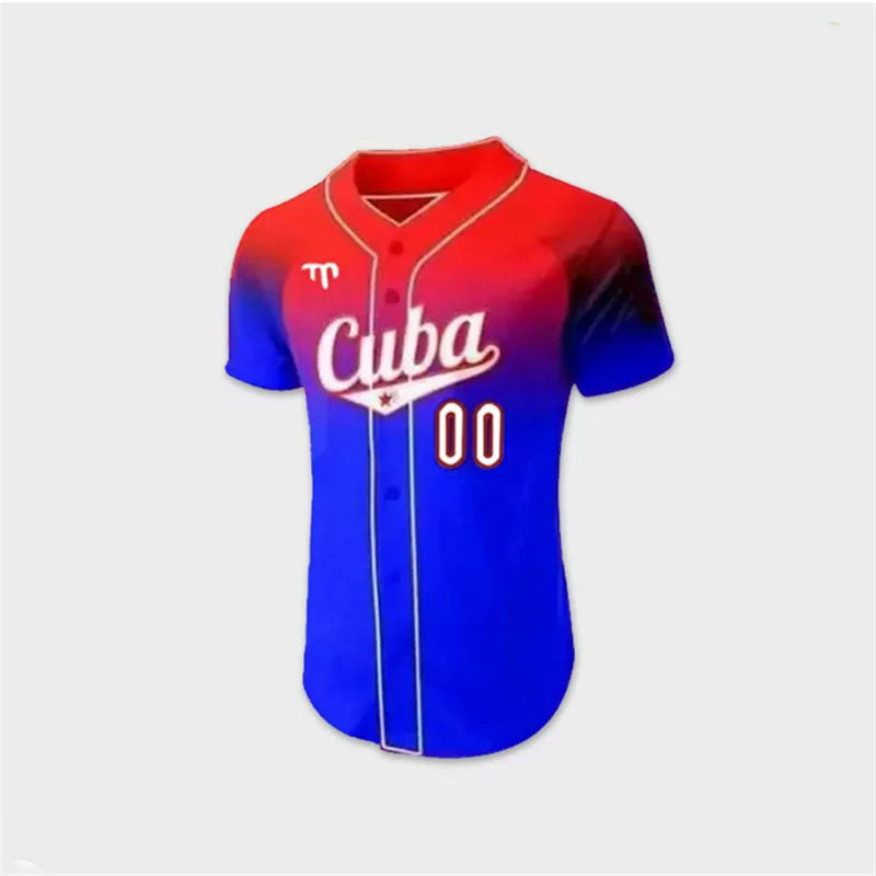 Custom Cuba Red 2023 World Classic Jersey Men Women Youth Stitches Jerseys