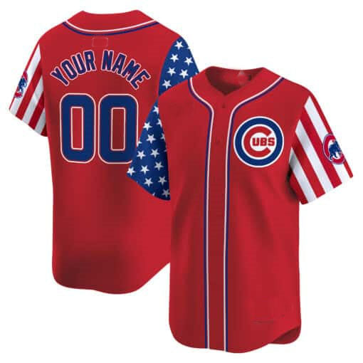 Custom Chicago Cubs 2024 Independence Day Stitched Limited Jersey