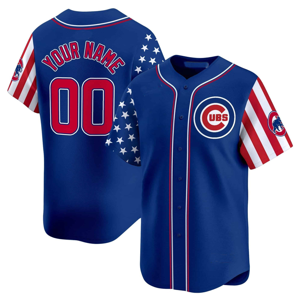 Custom Chicago Cubs 2024 Independence Day Stitched Limited Jersey