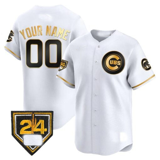 Custom Chicago Cubs 2024 Spring Training Patch Stitched Limited V2 Jersey