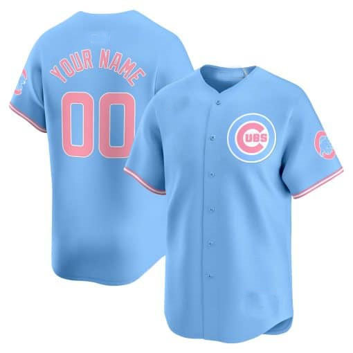 Custom Chicago Cubs Bubblegum Pink Stitched Limited Jersey