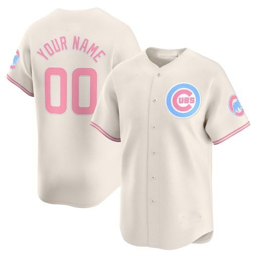 Custom Chicago Cubs Bubblegum Pink Stitched Limited Jersey