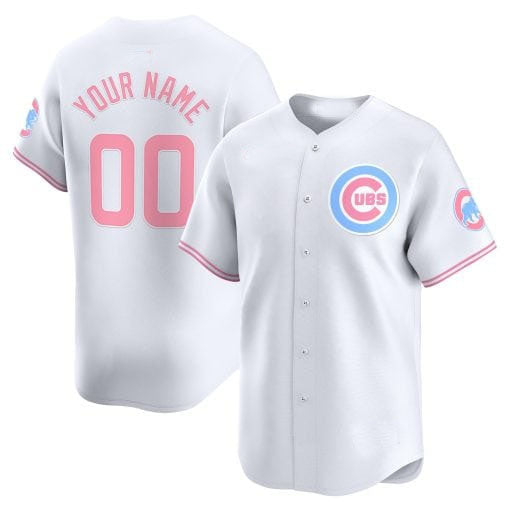 Custom Chicago Cubs Bubblegum Pink Stitched Limited Jersey