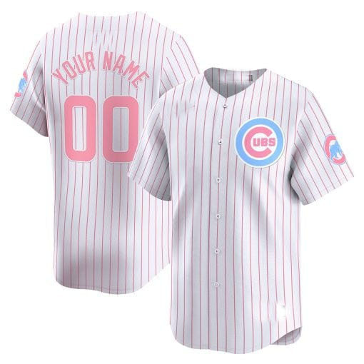 Custom Chicago Cubs Bubblegum Pink Stitched Limited Jersey