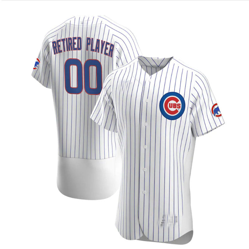 Custom Chicago Cubs Home Retired Authentic Jerseys