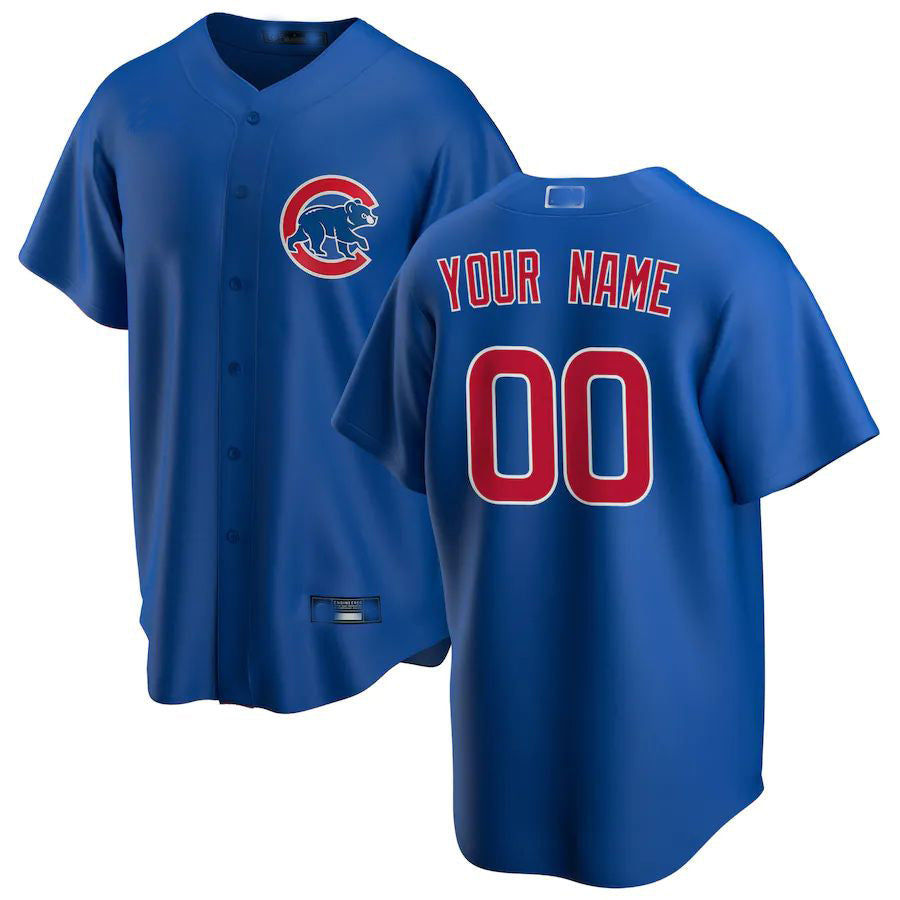 Custom Chicago Cubs Royal Alternate Replica Custom Jerseys