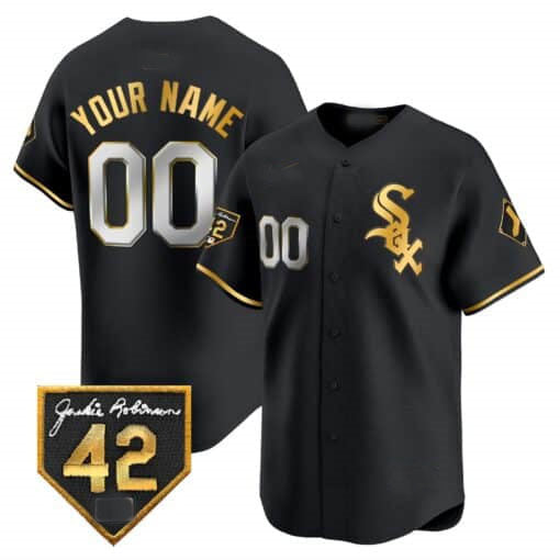 Custom Chicago White Sox 2024 Jackie Robinson Patch Stitched Limited Jersey