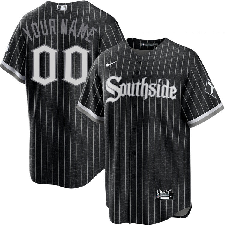 Custom Chicago White Sox City Connect Jersey Black