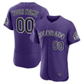 Custom Colorado Rockies Purple Alternate Authentic Custom Jerseys
