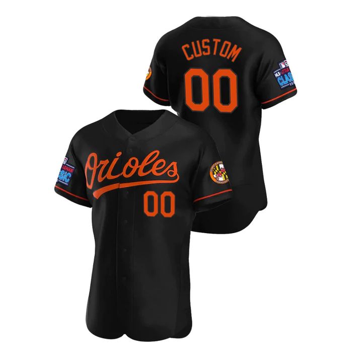 Custom Baltimore Orioles 2022 Little League Classic Black Stitched Jerseys
