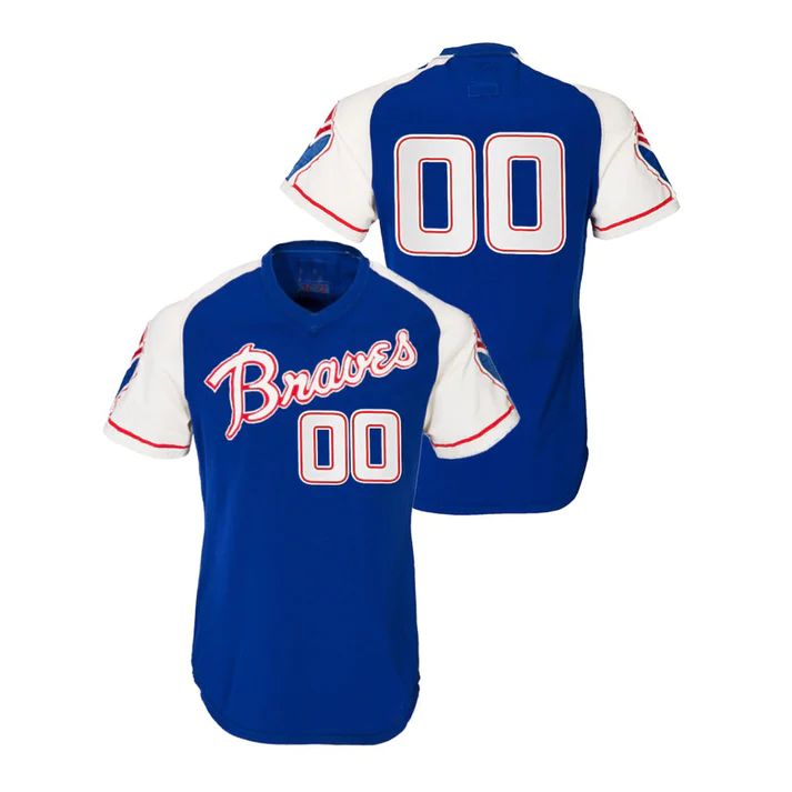 Custom Atlanta Braves Blue Throwback Jersey Heritage Jerseys