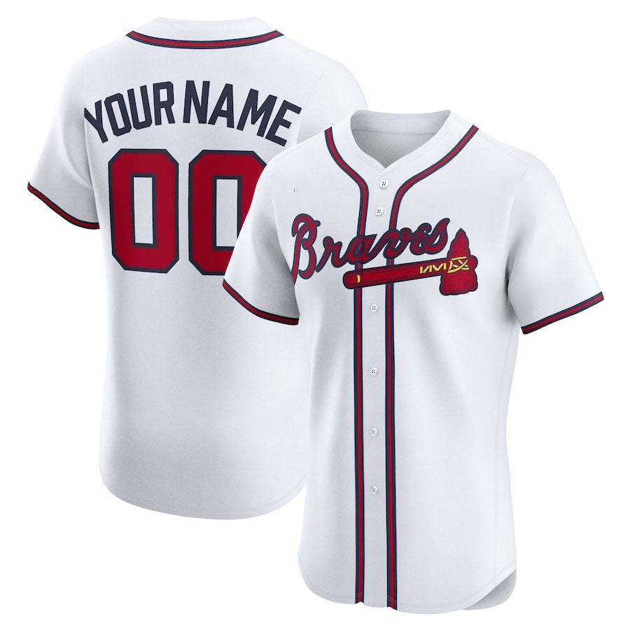 Custom Atlanta Braves Home Elite Jerseys