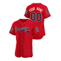 Custom Atlanta Braves Stitched Red Game Patch 2021 All Star 150th Jerseys