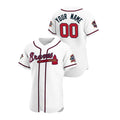 Custom Atlanta Braves Stitched White Game Patch 2021 All Star 150th Jerseys