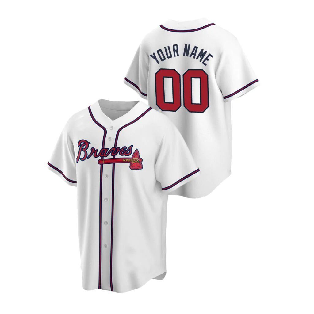 Custom Atlanta Braves White Men Youth And Women Jerseys