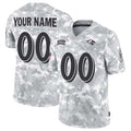 Custom B.Ravens 2024 F.U.S.E Arctic Camo Salute To Service Limited Stitched Football Jersey