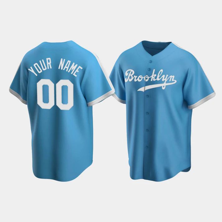 Custom Los Angeles Dodgers Light Blue Stitched Jerseys