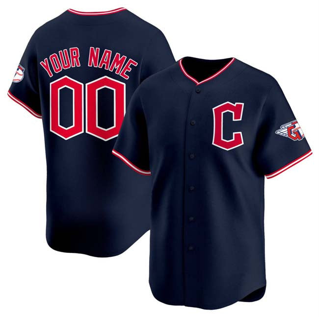 Custom Cleveland Guardians Navy 2025 Alternate Limited Jersey