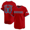 Custom Cleveland Guardians Red Alternate Limited Jersey