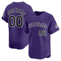 Custom Colorado Rockies Alternate Limited Jersey Purple Jerseys