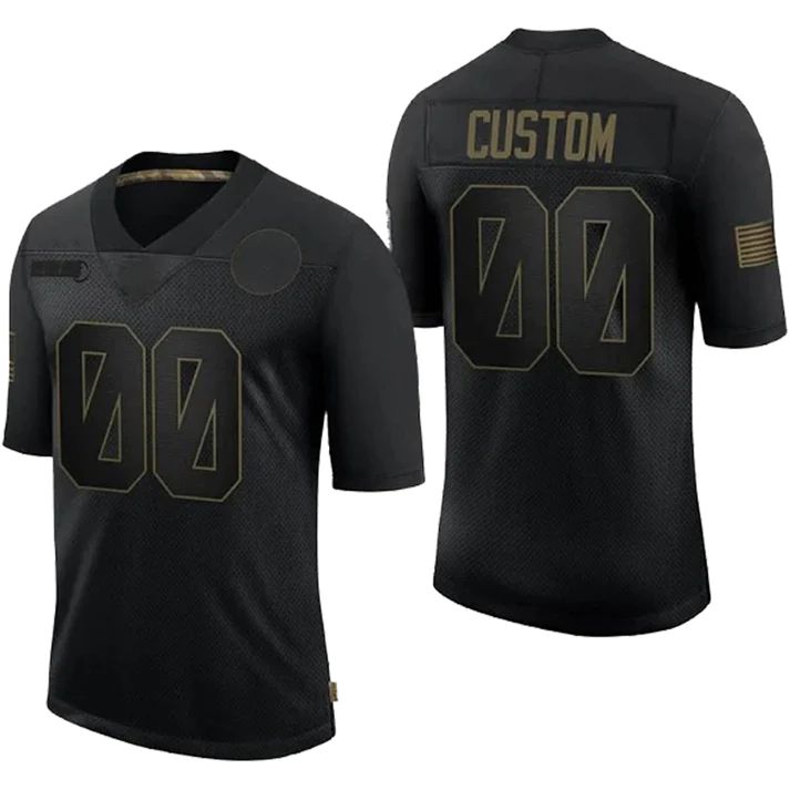 Custom B.Ravens 32 Team Stitched Black Limited 2020 Salute To Service Jerseys Stitched Jerseys