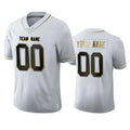 Custom B.Ravens Any Team and Number and Name White Golden Edition American Jerseys Stitched Jerseys