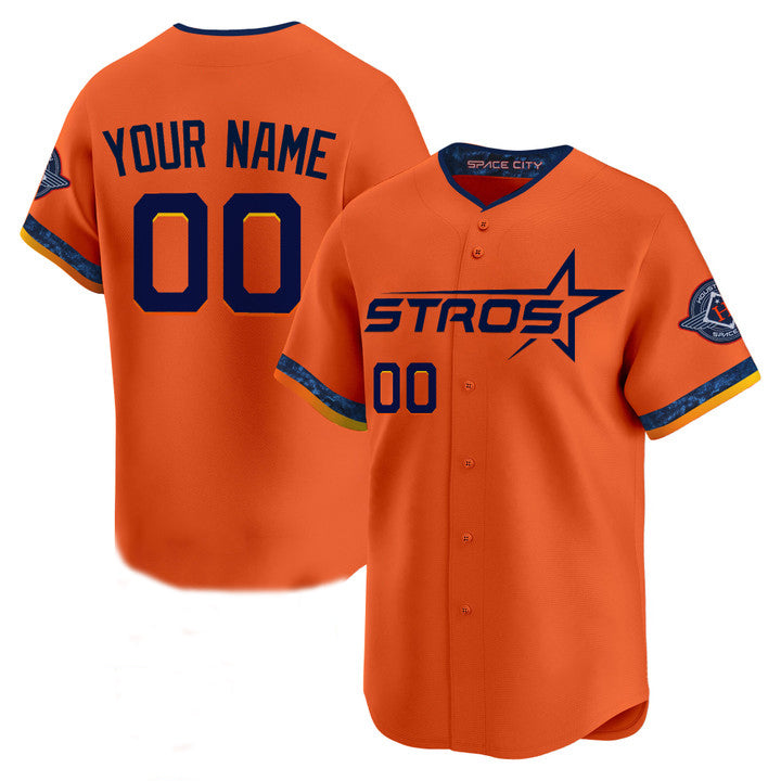 Custom Houston Astros Orange 2025 City Connect Limited Jersey