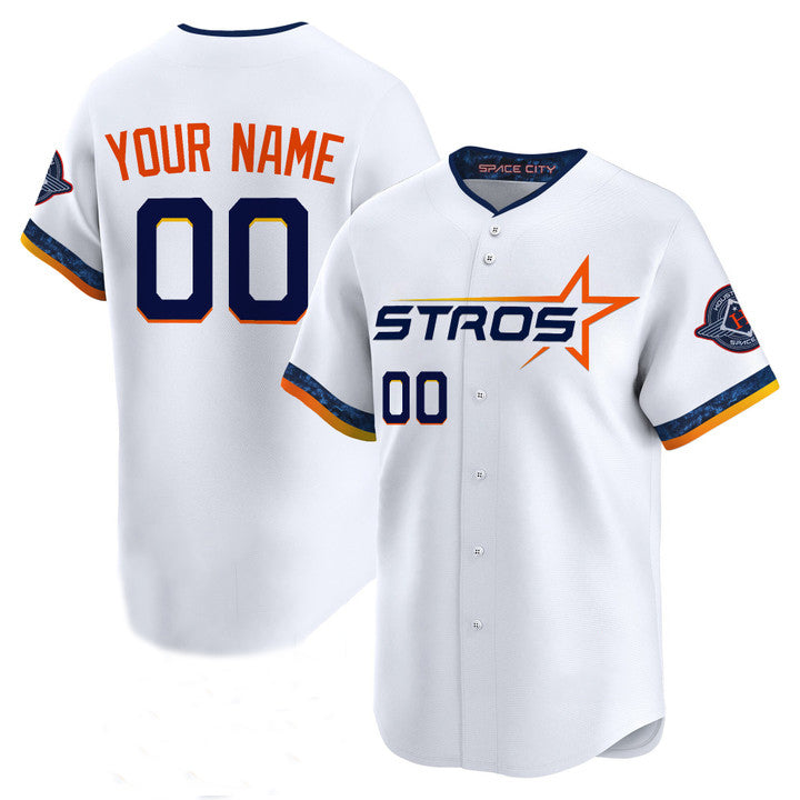 Custom Houston Astros White 2025 City Connect Limited Jersey