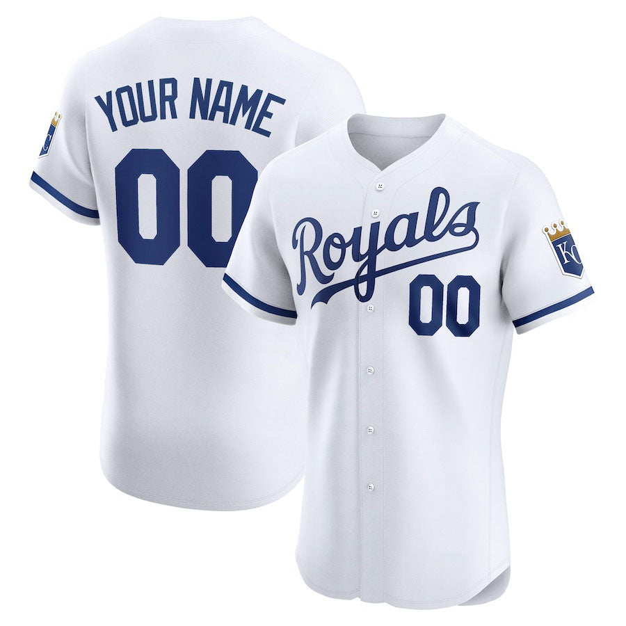 Custom Kansas City Royals Home Elite Jersey Jersey